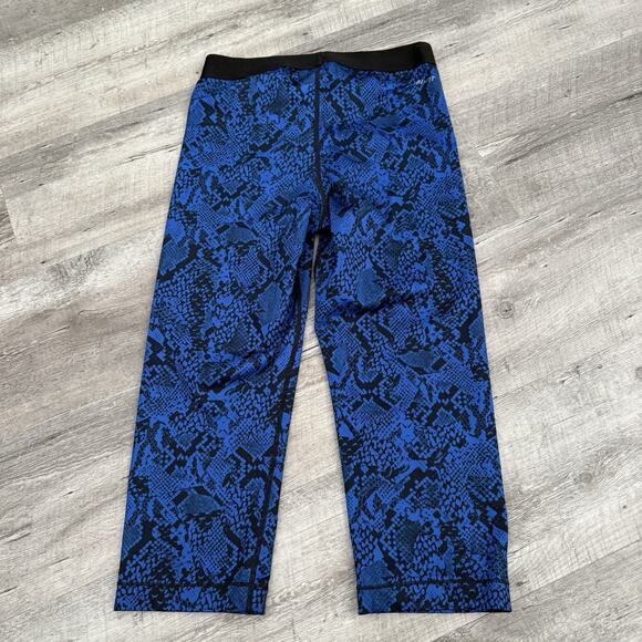 NIKE PRO Training Capri Pants Womens M Blue Snake Print Cropped Leggings 694381 - Picture 4 of 8